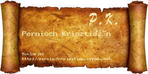 Pernisch Krisztián névjegykártya
